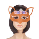 Halloween Masquerade Costume Cosplay Women Adult Child Colorful Lace Flower White Rhinestone Fox Shaped Orange Blanket Eyemask