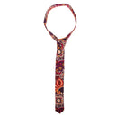 Men Women Vibrant Shine Cotton Soft Smooth Trendy Gorgeous Flower Printed Necktie