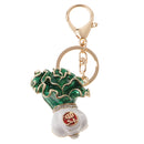 Chinese Cabbage Car Handbag Keychain Keyring Wealth Fortune Purse Bag Key Ring Chain Pendant