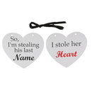 Funny Saying Heart Photo Props for Bride Groom Wedding Hanging Paper Plaque Party DÃ©cor