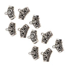 10pcs Antique Tibetan Silver Bail Tube Beads Spacer Bead Bail beads Bead Hanger Fit Charm European Bracelet Pendant 14x19x7mm