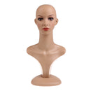 18'' Mannequin Head, Female PVC Mannequin Manikin Head Model Plastic Wigs Hair Glasses Display Holder