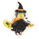 Large Cute Halloween Witch Foil Balloon Kids Boy Girl Toy Party Accessories