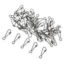 50pcs Extra Strong Stainless Steel Fishing Snaps Line Hook Lures Connectors