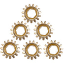 6 Pieces Professional Iron Gold Hex Hole Gear 1:15 Guitar Tuners Tuning Pegs Parts