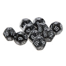 Pack of 10pcs Pearl Black D12 Twelve Sided Game Dice D&D TRPG Games Party Supplies