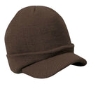 Men Women Fashionable Winter Warm Knitted Hat With Peak Design Winter Clothing Accessory One Size Coffee
