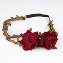 Fashion Gothic Rose Elastic Hair Band Headband Garland Wedding Accessories