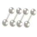 16G Eyebrow Ear Nose Lip Rings Body Piercing Jewelry PACK OF 4PCS Silver 1.2mm 5mm