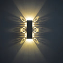 AC85-265V 6W LED Double Head Butterfly Aluminum Creative Wall Light Lamp