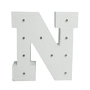 Wooden 6'' LED Vintage Letter Lights Circus Style Alphabet Light Up Signs N