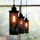 Vintage Mesh Cylinder Design Pendant Light Hanging Lampshade for Home Bar