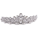 Wedding Bridal Bridesmaid Alloy Crystal Rhinestones Artificial Pearls Charms Crown Head Decor Jewelry Headband Tiara Silver
