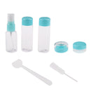 Plastic Refillable Travel Bottles Cream Jars Set for Shower Gel Shampoo Lotion Container Blue