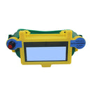 Auto Darkening LCD Welding Helmet Mask Goggles, Solar Welder Eyes Glasses, Eye Protection, Green+Yellow, 1Pack
