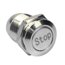 12mm 250V Resetable Stop Push Button Power Switch Flat