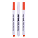 3 Pieces 2mm T-Shirt Permanent Fabric Paint Marker Pen Textile Clothes Shoes DIY Craft Orange White