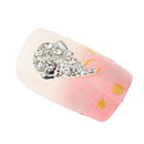 3D Nail Art Stickers Silver Gourd Shape Glitters Jewelries Rhinestones DIY Decoration (Pack of 10)