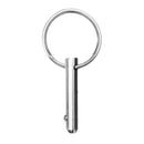 Boat Bimini Top Deck Hinge Quick Release Pin 1/4" with Spring Loaded Ball - Marine 316 Stainless Steel