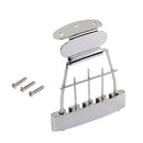 Zinc Alloy 4 String Trapeze Tailpiece with Screws for Archtop Jazz Bass Guitar Chrome