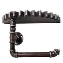 Antique Iron Pipe Tube Hook Gear Tray Shelf Toilet Paper Holder Towel Hanger Hook