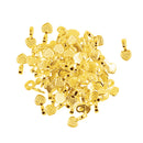 100 Pieces Golden Love Heart Glue-on Bail Earring Necklace DIY Tile Pendant Cabochon Craft Beading