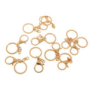 Pack of 10 Alloy Lobster Clasp Clips Keyring Key Chain Craft DIY Findings Gold