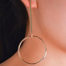 Punk Exaggerated Big Geometric Round Dangle Earrings for Women Drop Earrings Gold