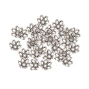 30 Piece Antique Silver Alloy Filigree Flower Beads Caps Jewelry Findings Accessories 11x5mm