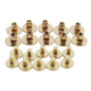 10 Sets Binding Stud Belt Bag Screw Nail Rivet for DIY Leather Accessories Bookbinding Gold