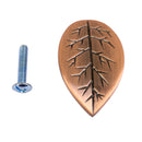 Vintage Red Bronze Leaf Shape Cabinet Wardrobe Door Drawer Handle Pull Knob