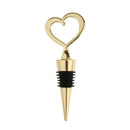 Gold Zinc Alloy Heart Design Wine Bottle Stopper Novelty Gift Wedding Favor
