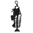 Black Fish Skeleton Charms Pendants Findings for DIY Jewelry Making Necklace Clothing Bag Hanging Decoration 91mm