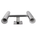 Wall Boat Yacht Mounted Stainless Steel Twin Fishing Pole Rod Holder 2 Tube