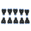 10 Pcs Push To Connect Fitting, Pneumatic Y Connector Tee Air Hose Tube 8mm