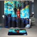 Home Hotel Bathroom Shower Room Door Window Decoration Fabric Bath Shower Curtain With 12 Hooks 9
