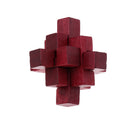 Magic 3D IQ Puzzle Wooden Kong Ming Lock Brain Teaser Intellectual Toy Educational Desk/Office Gadget Crafts - 9pcs Blocks Set