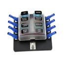 Car Boat 6V/12V/24V 8 Way Fuse Box Holder And Fuse With Red LED Light Kit