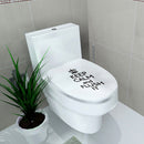 Toilet Seat Sticker KEEP CALM&FLUSH IT Vinyl Art Bathroom Decorative Decal
