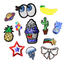 12 Pieces Mixed Pattern Embroidered Glitter Sequin Sew Iron on Patches DIY Craft