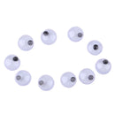 10pcs 6mm Black & White Plastic Safety Dolls Toys Oblate Eyes for Kids DIY Accessories