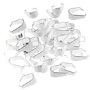 500Pcs Silver Pendant Pinch Bails Connector Clasps Jewelry DIY Findings 9mm
