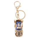 Racing Car Keychain Zinc Alloy Keyfob Ring Hanging Charm Bag Pendant Key Chain Blue
