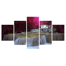 Abstract Oil Painting Canvas Printed Painting Picture for Home Office Wall Decor Set of 5 TREE at LAKE