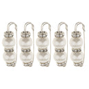 5pcs Elegant Faux Pearl Pin Brooch Pin Clip For Ladies Scarf Coat Gown