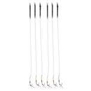 Pack of 6 Pieces Carp Fishing Braid Hair Rigs Carp Fishing Sink Barbed Hooks Tackle