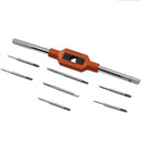 7 Pieces M1.1-M2.5 Portable Machine Hand Screw Thread Metric Plug Tap Drill Set and M1-M8 Adjustable Ratchet Wrench Tap Hand Tool