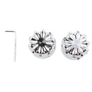 2x Silver Motorcycle Front Axle Nut Covers Kit