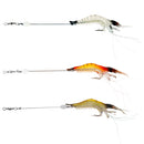 Shrimp Bait Set 3Pcs Fishing Lures Kit Soft Lures Silicone Luminous Fishing Bait with Hooks Fishing Tackle
