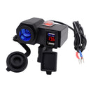 12V 4.2A Motorcycle Accessories Dual USB Charger Cigarette Lighter Socket Voltmeter Switch